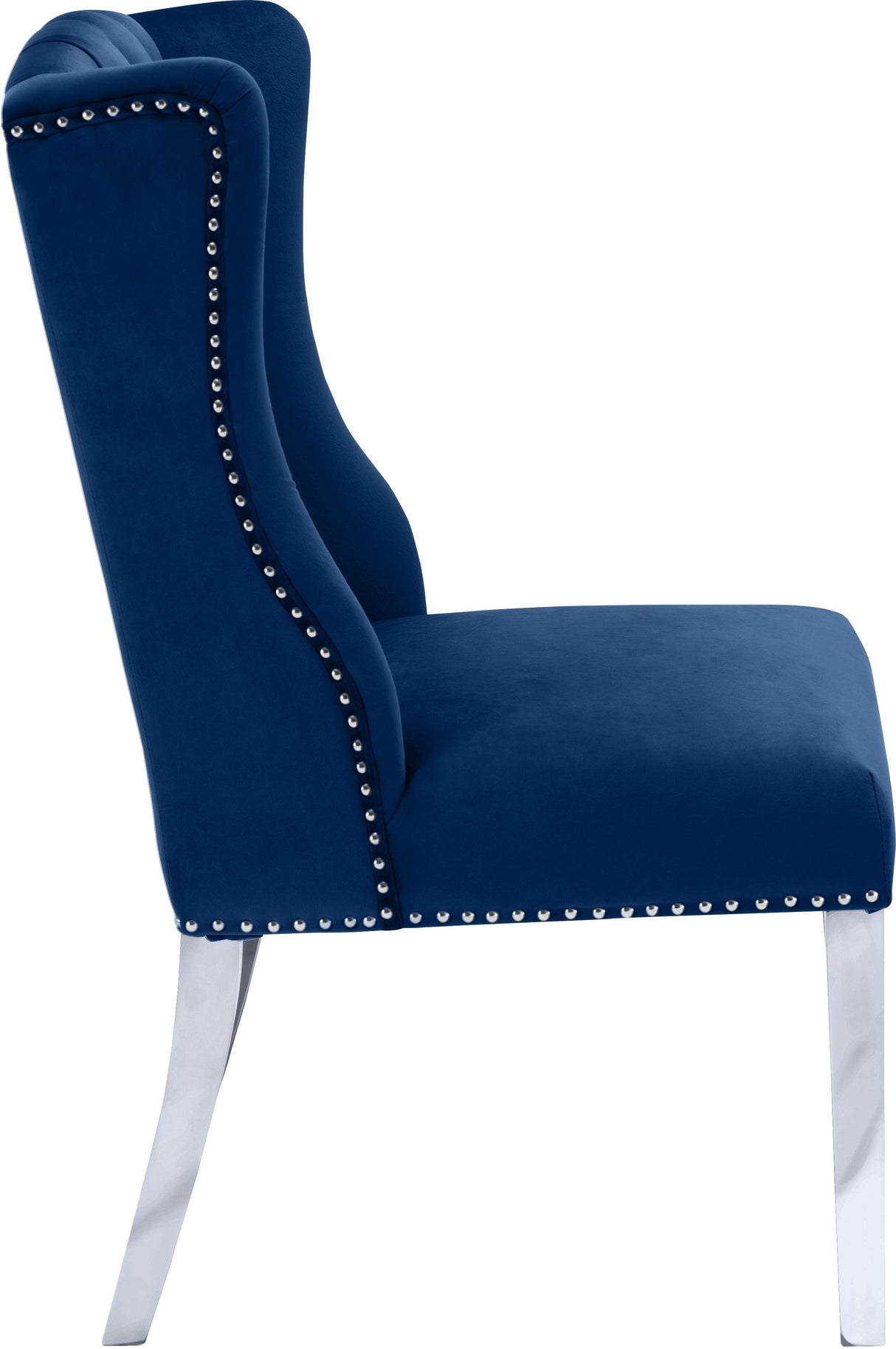 Suri Navy Velvet Dining Chair - galleria furniture outlet