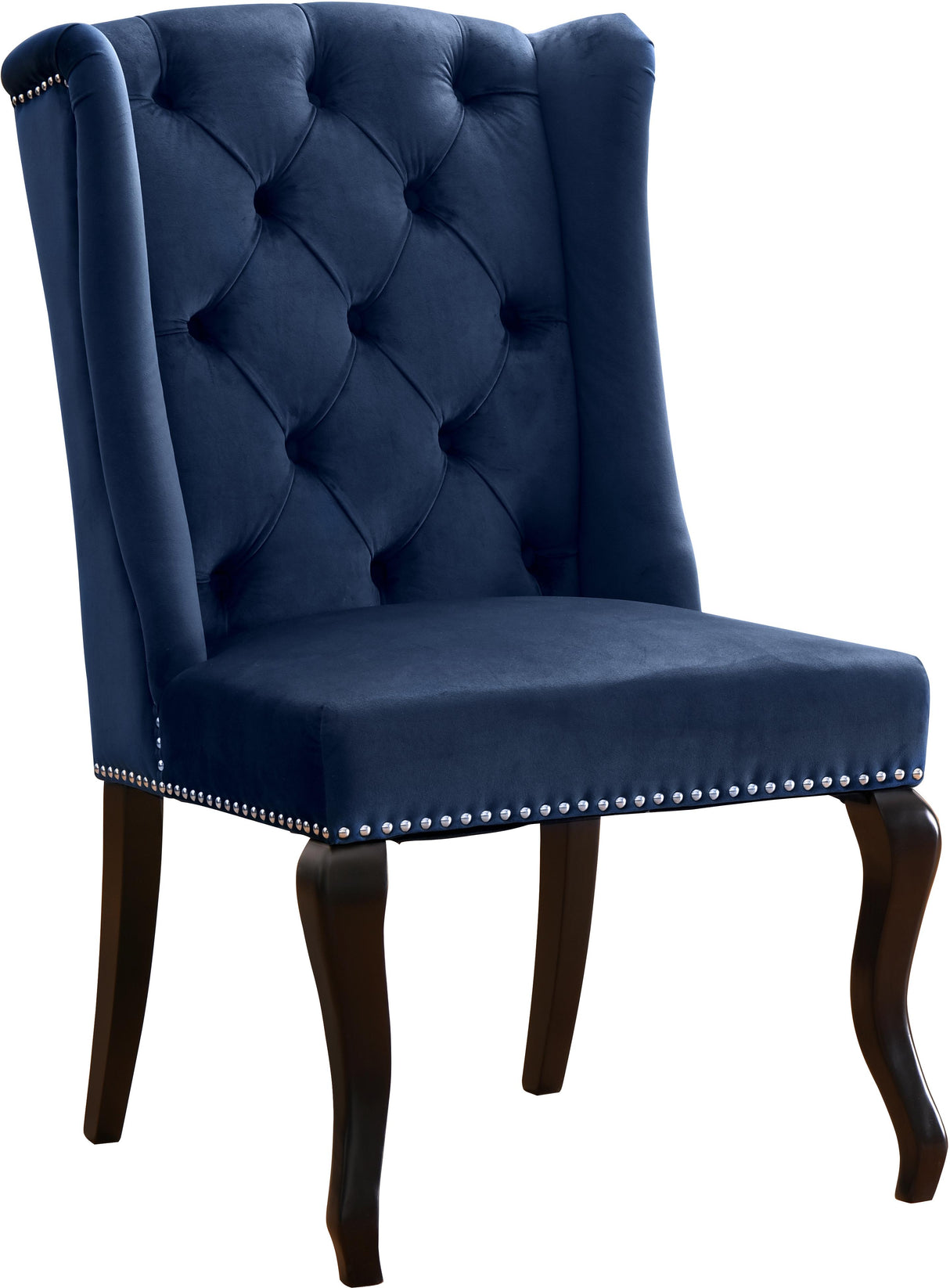Suri Navy Velvet Dining Chair - galleria furniture outlet