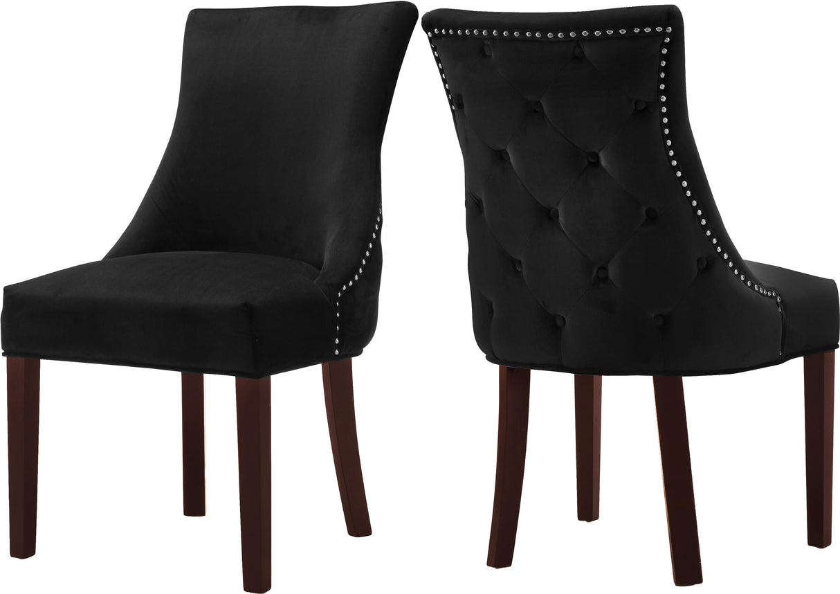 Hannah Black Velvet Dining Chair
