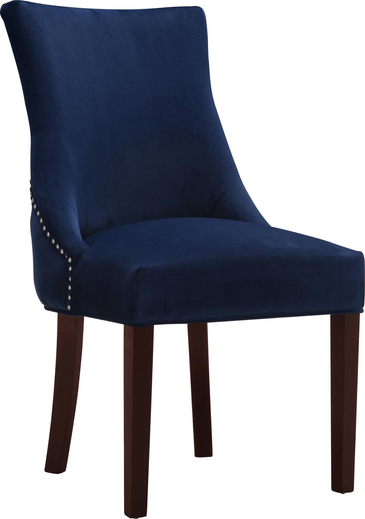 Hannah Navy Velvet Dining Chair - galleria furniture outlet
