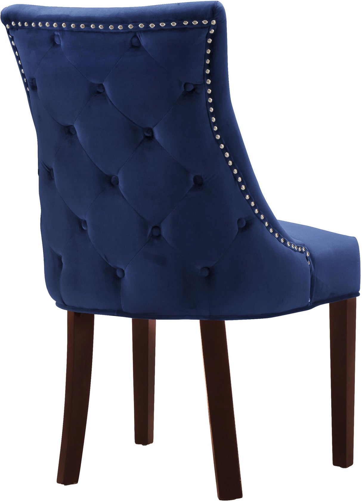 Hannah Navy Velvet Dining Chair - galleria furniture outlet