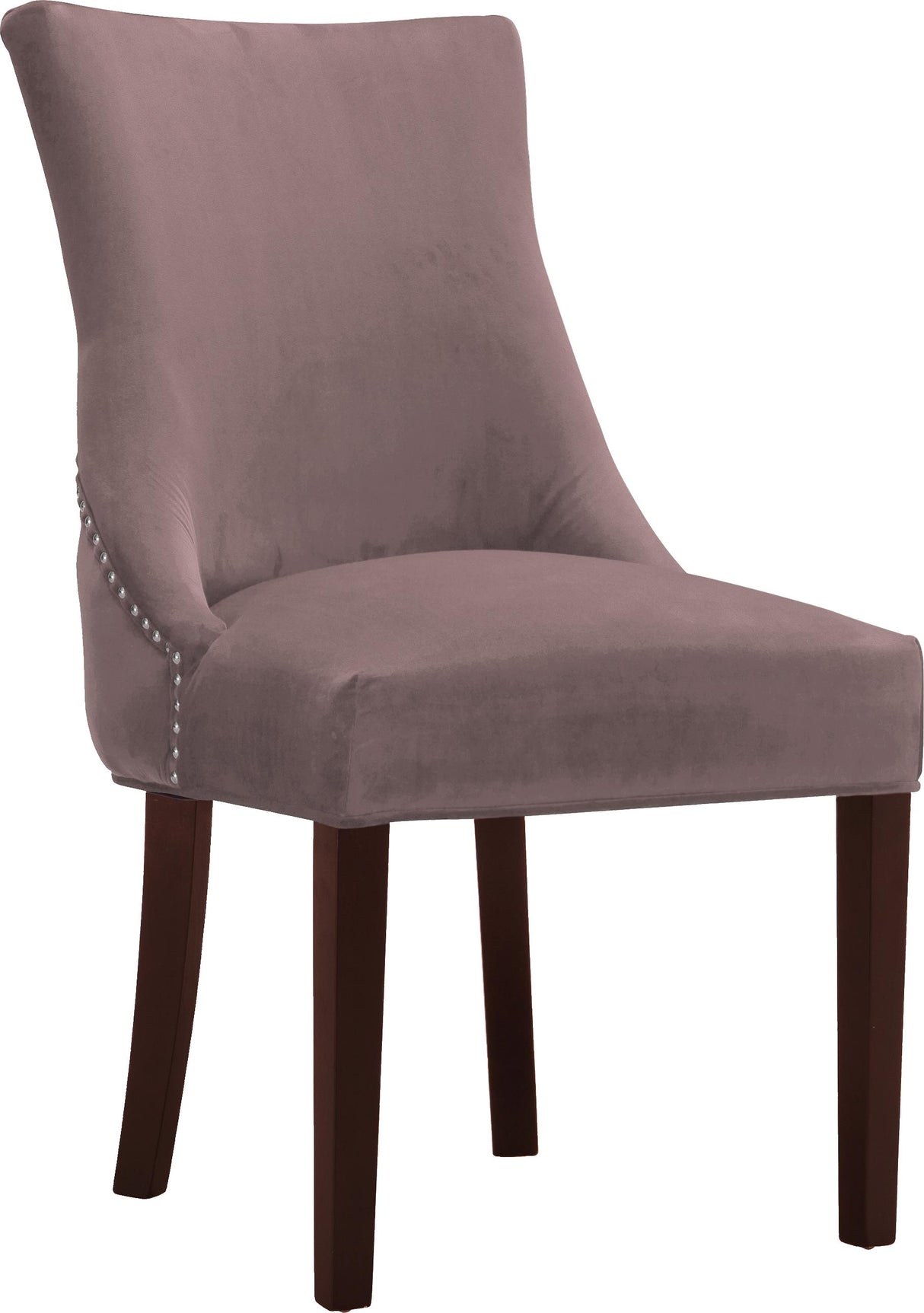 Hannah Pink Velvet Dining Chair - galleria furniture outlet