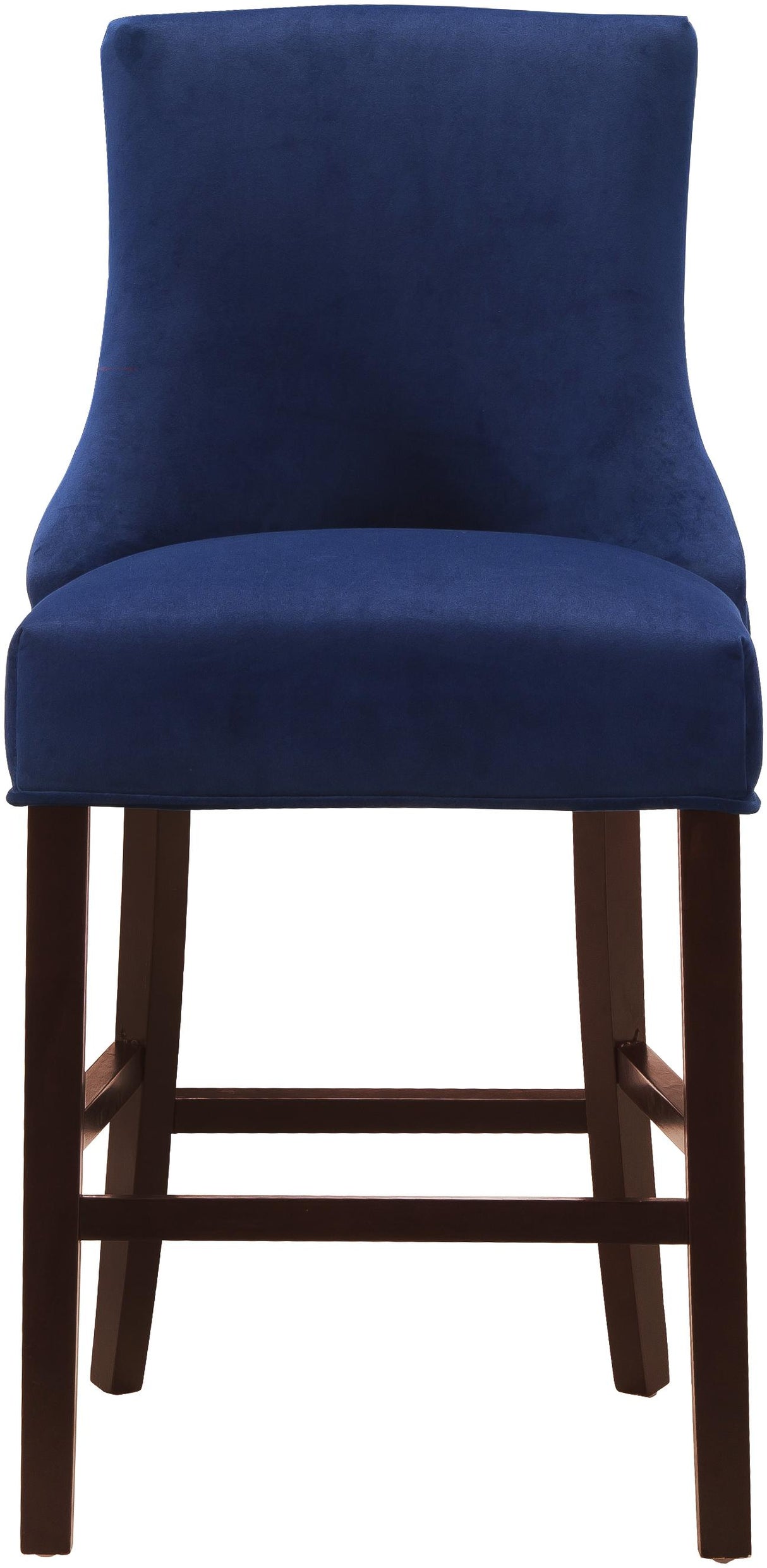 Hannah Navy Velvet Stool - galleria furniture outlet