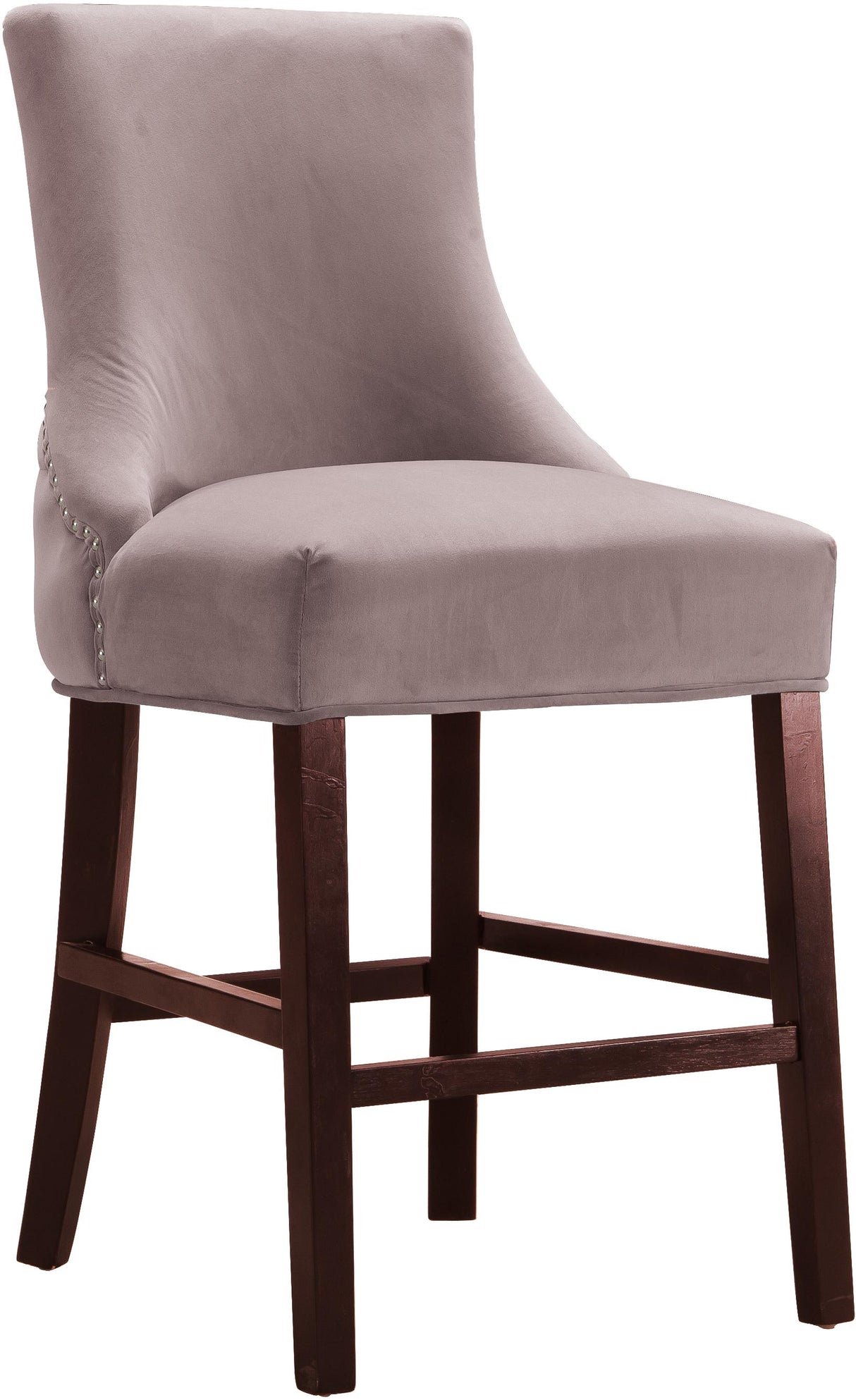 Hannah Pink Velvet Stool - galleria furniture outlet