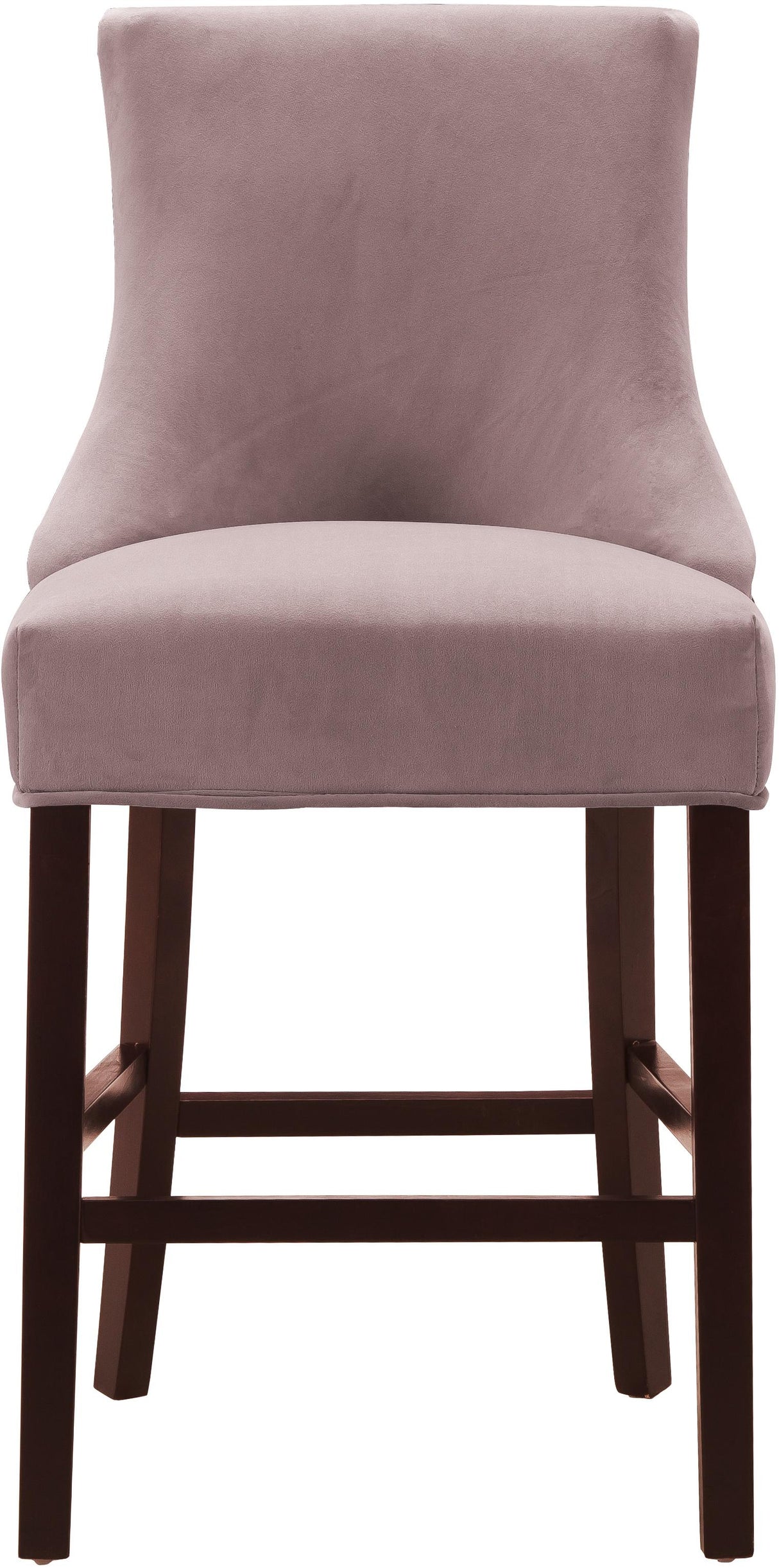 Hannah Pink Velvet Stool - galleria furniture outlet