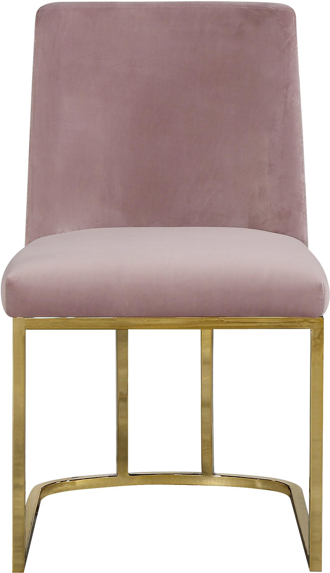 Heidi Pink Velvet Dining Chair - galleria furniture outlet
