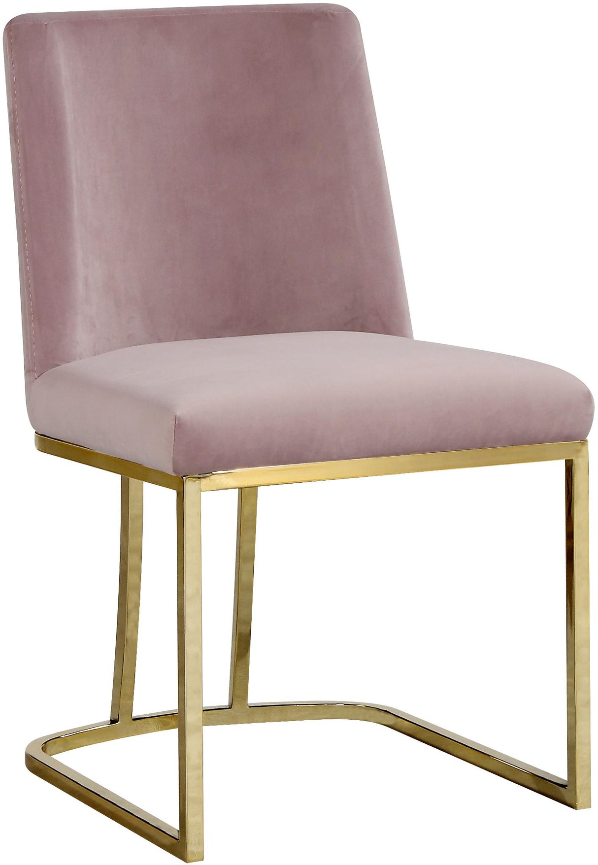 Heidi Pink Velvet Dining Chair - galleria furniture outlet
