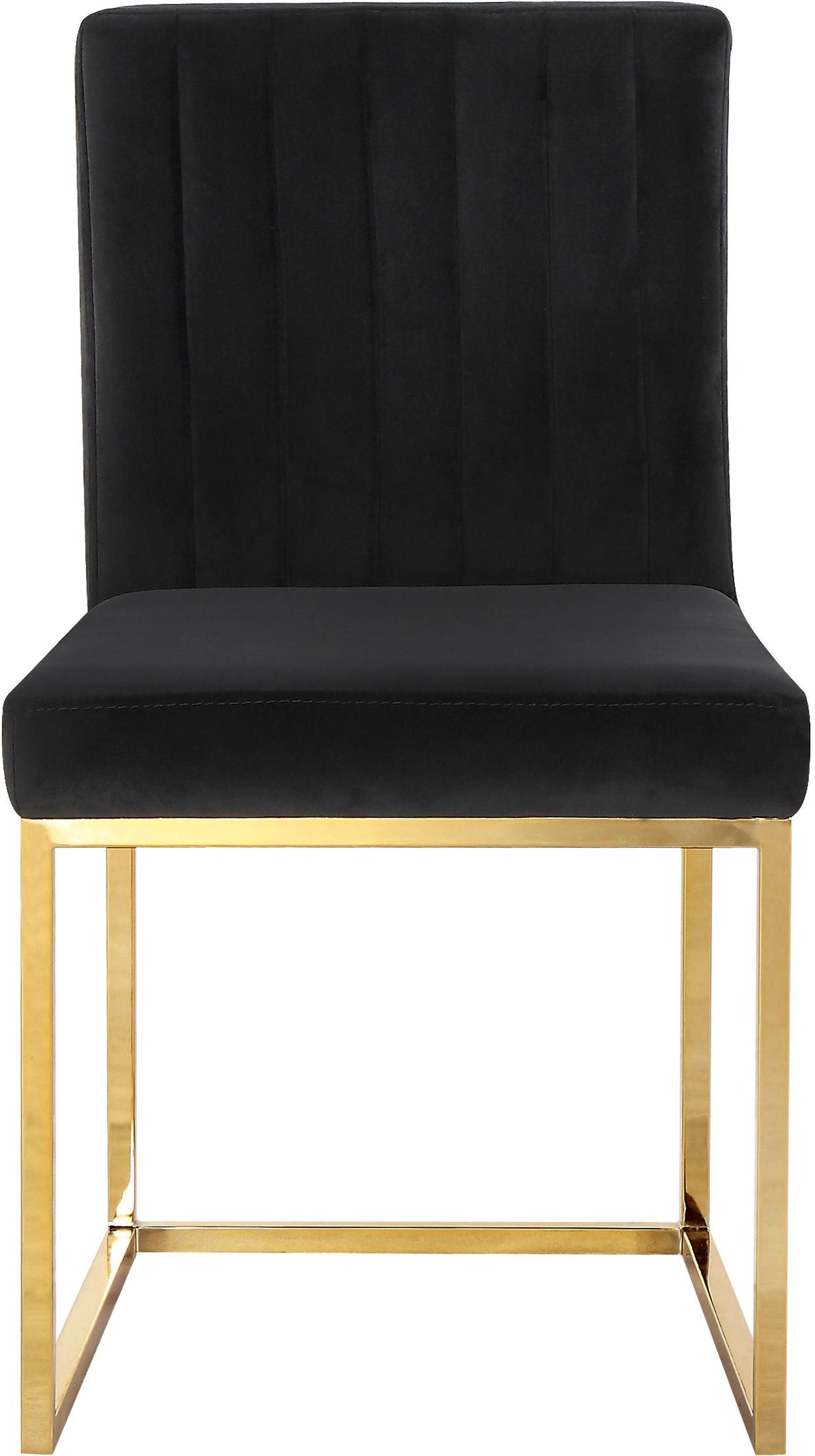 Giselle Black Velvet Dining Chair - galleria furniture outlet