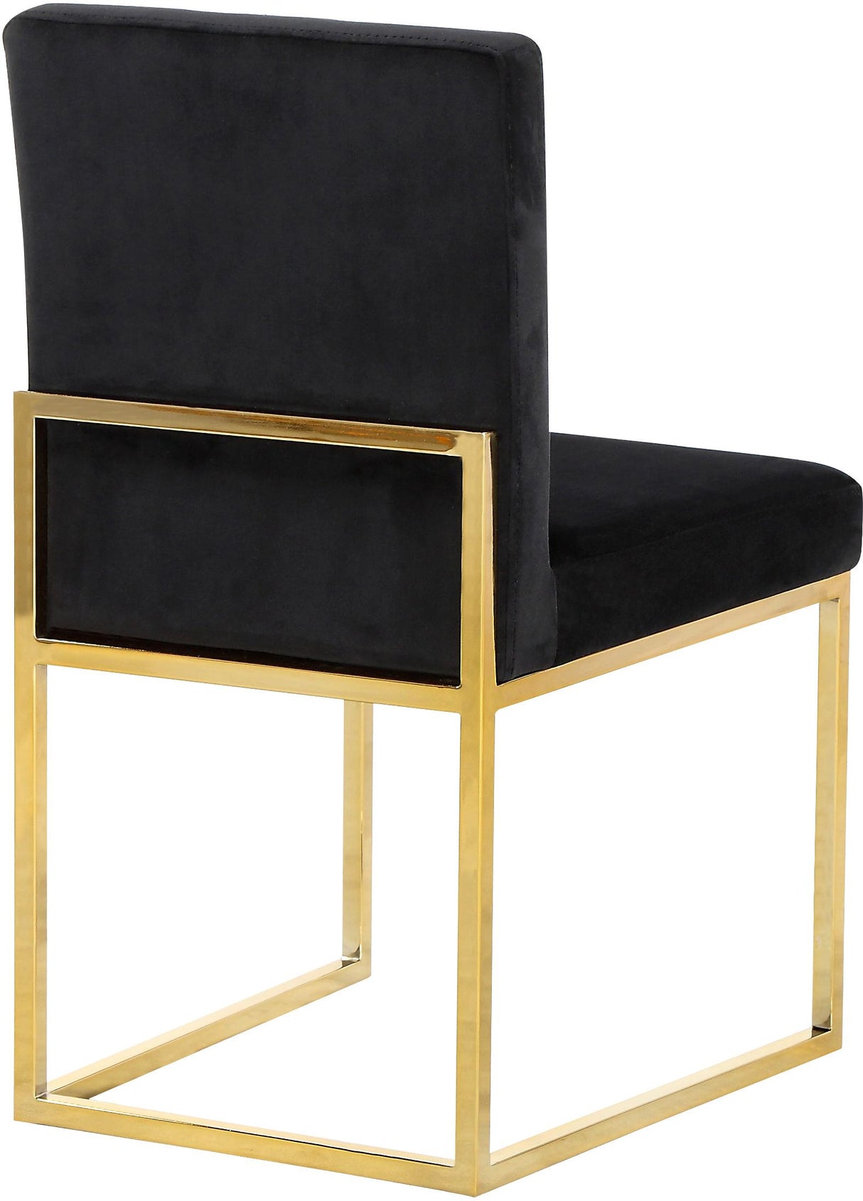 Giselle Black Velvet Dining Chair - galleria furniture outlet