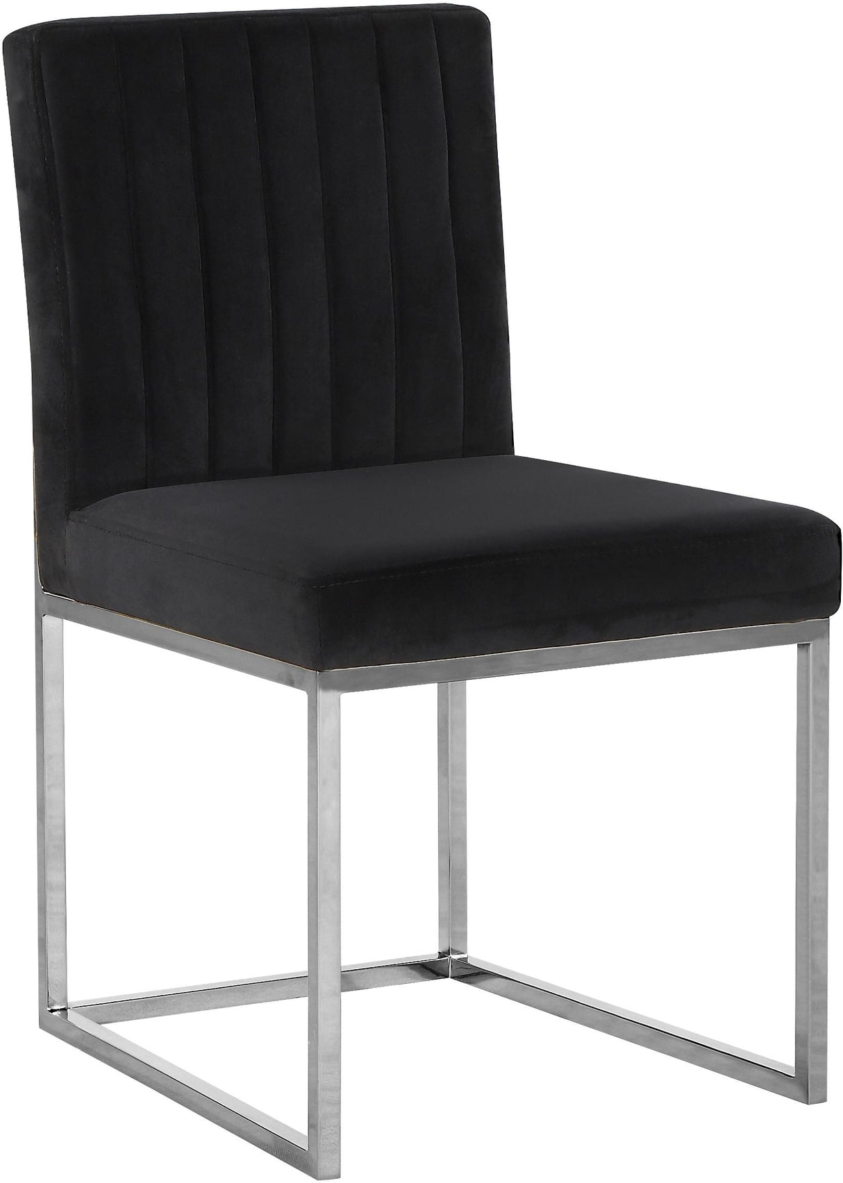 Giselle Black Velvet Dining Chair - galleria furniture outlet