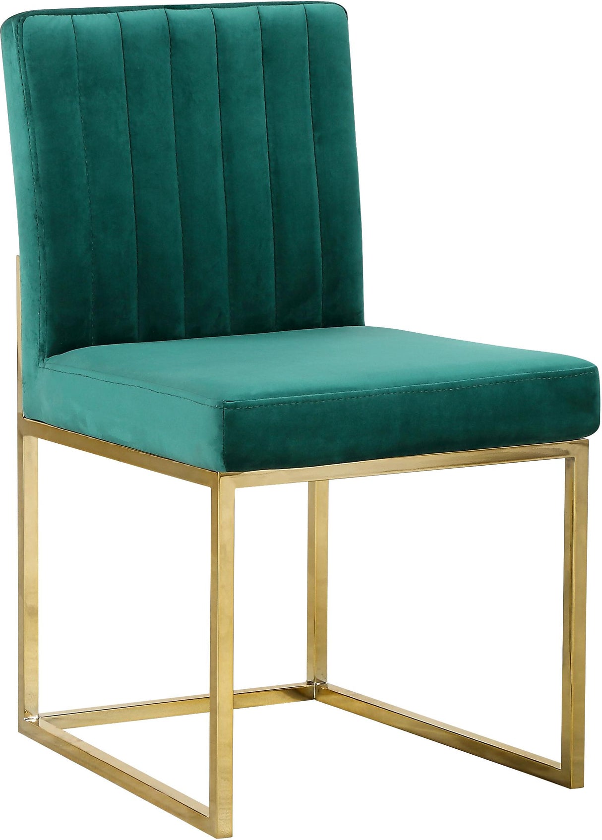 Giselle Green Velvet Dining Chair - galleria furniture outlet