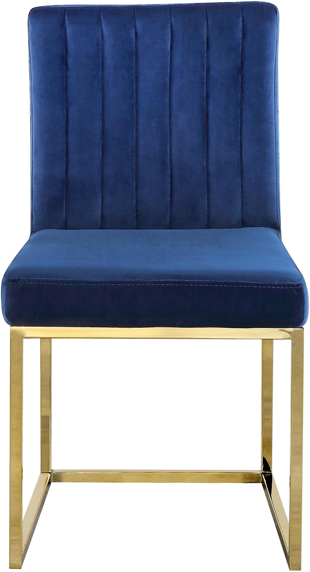 Giselle Navy Velvet Dining Chair - galleria furniture outlet