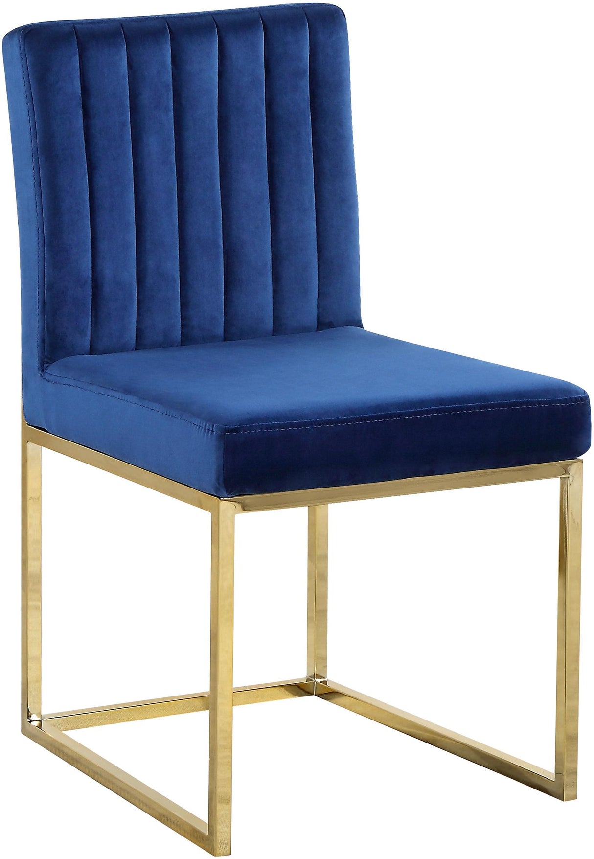 Giselle Navy Velvet Dining Chair - galleria furniture outlet