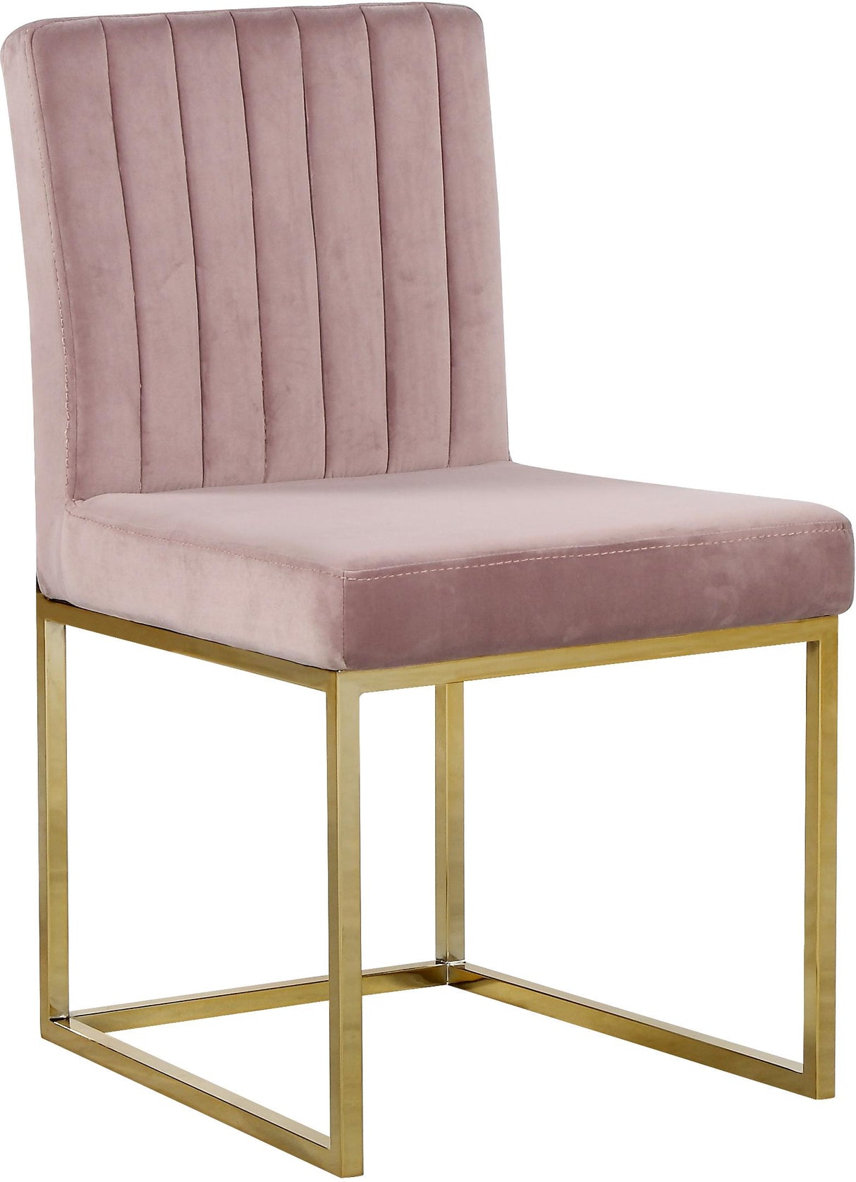 Giselle Pink Velvet Dining Chair - galleria furniture outlet