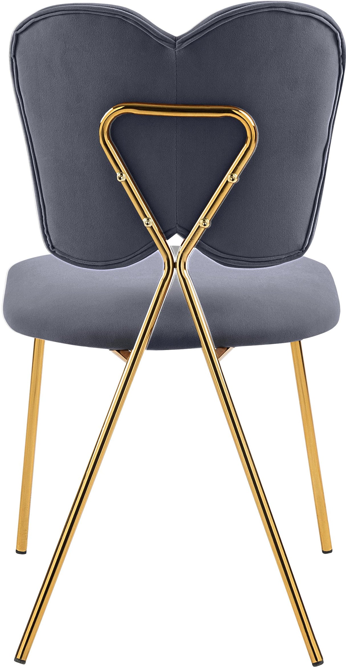 Angel Grey Velvet Dining Chair - galleria furniture outlet