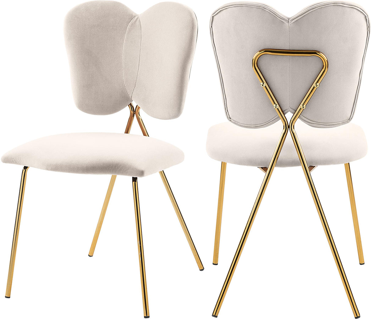 Angel Cream Velvet Dining Chair - galleria furniture outlet
