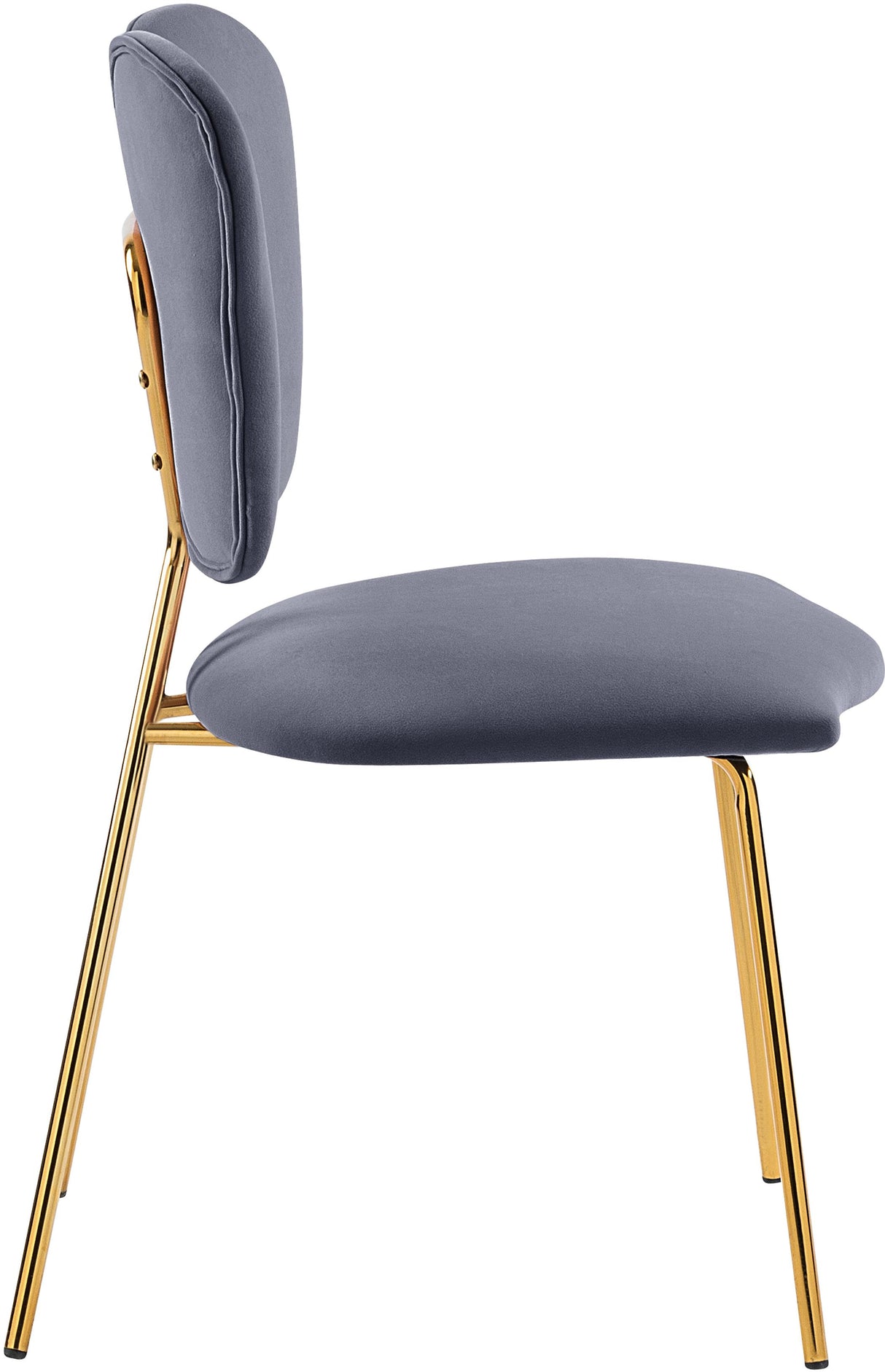 Angel Grey Velvet Dining Chair - galleria furniture outlet