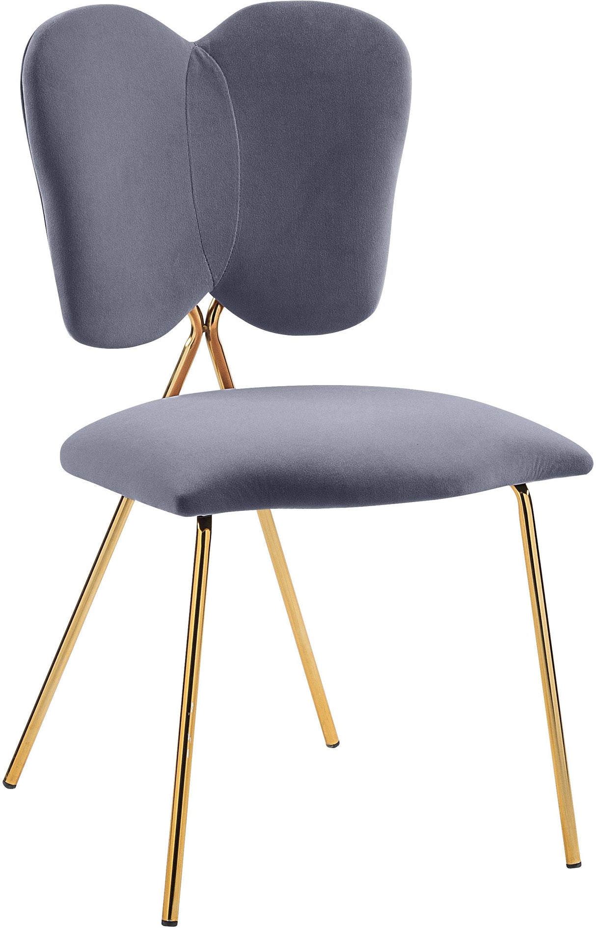 Angel Grey Velvet Dining Chair - galleria furniture outlet