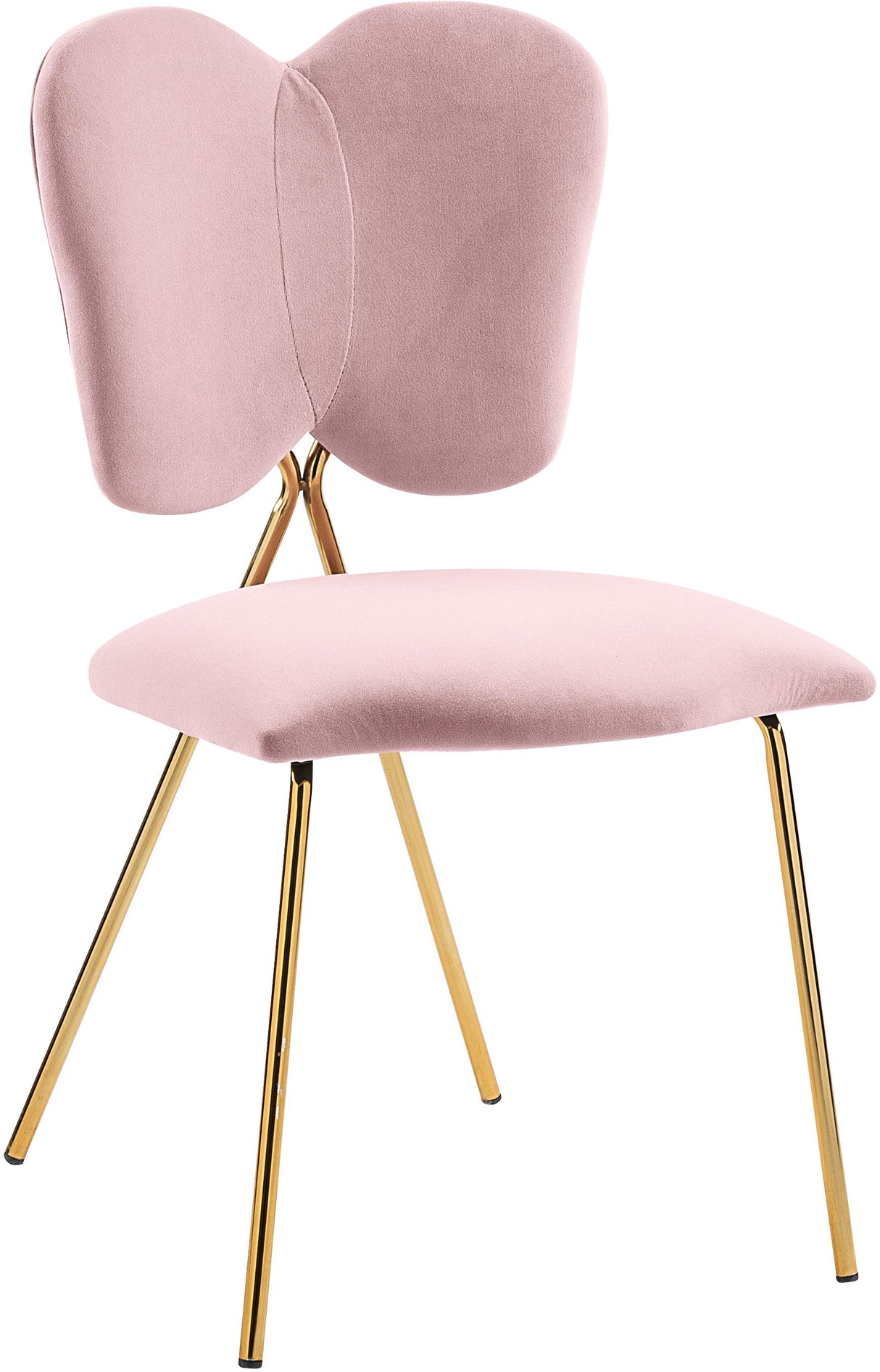 Angel Pink Velvet Dining Chair - galleria furniture outlet