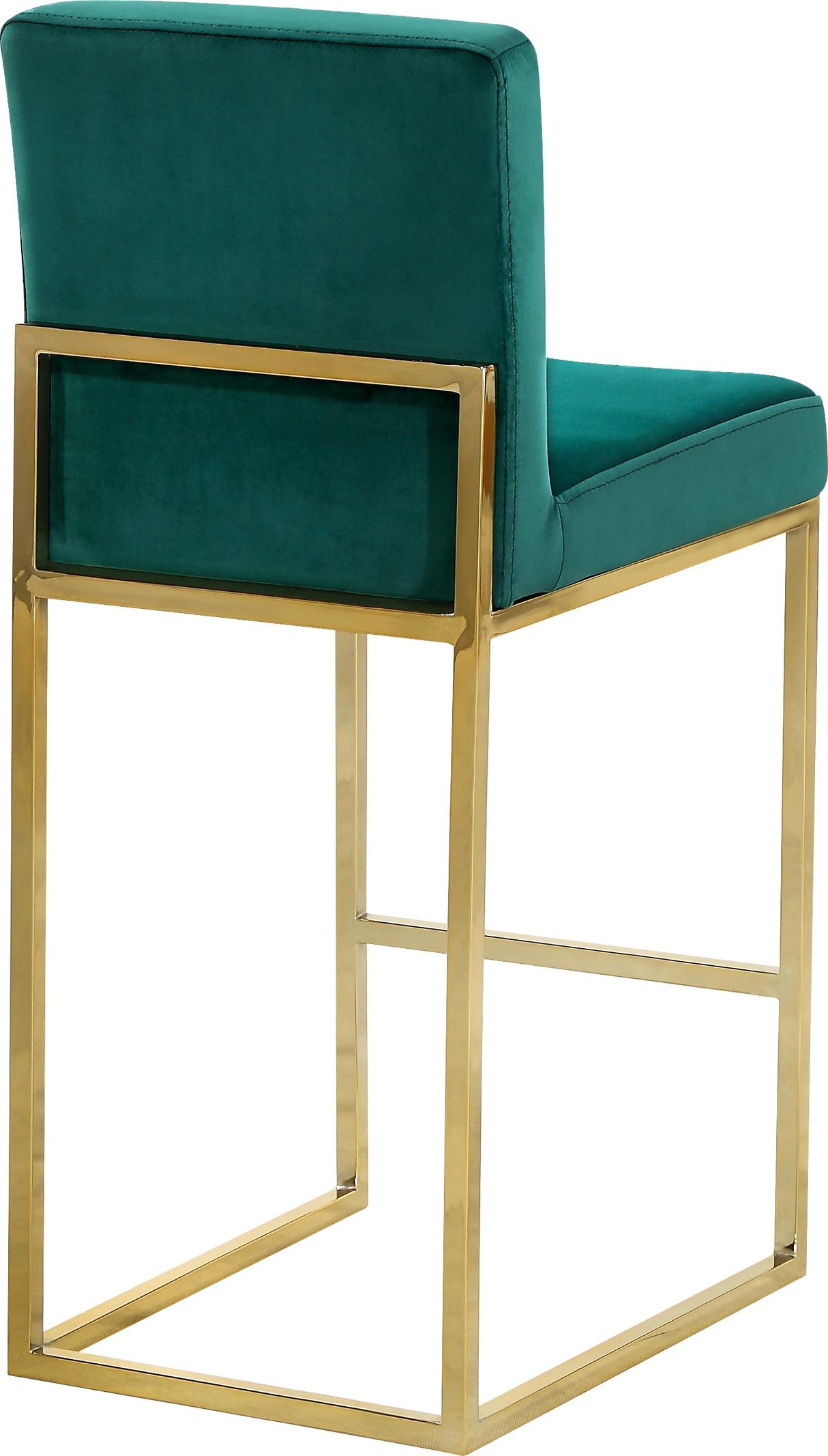Giselle Green Velvet Stool - galleria furniture outlet