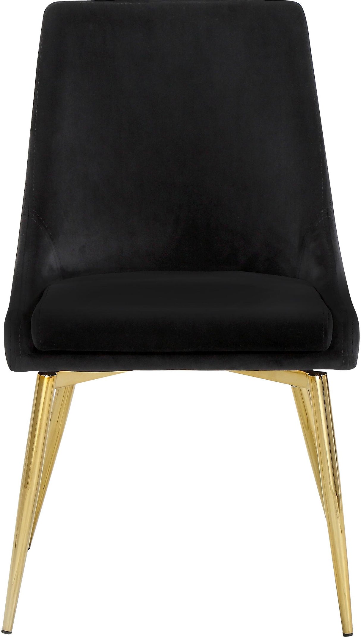 Karina Black Velvet Dining Chair - galleria furniture outlet