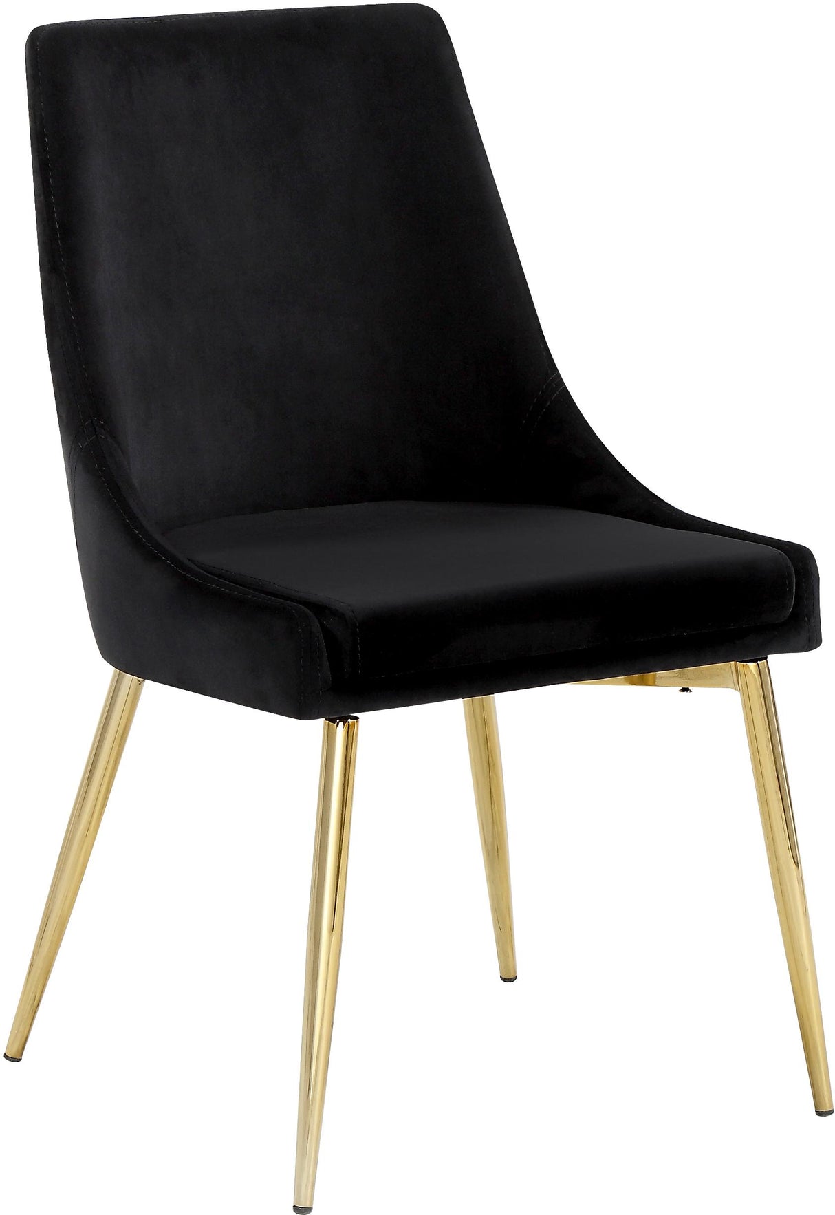 Karina Black Velvet Dining Chair - galleria furniture outlet