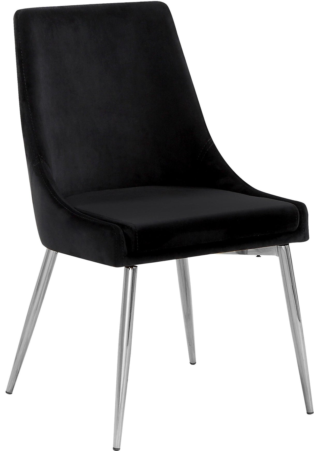 Karina Black Velvet Dining Chair - galleria furniture outlet