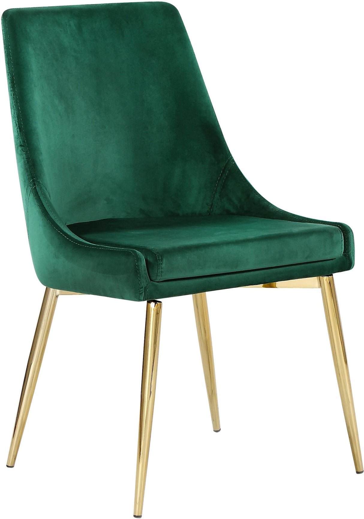Karina Green Velvet Dining Chair - galleria furniture outlet
