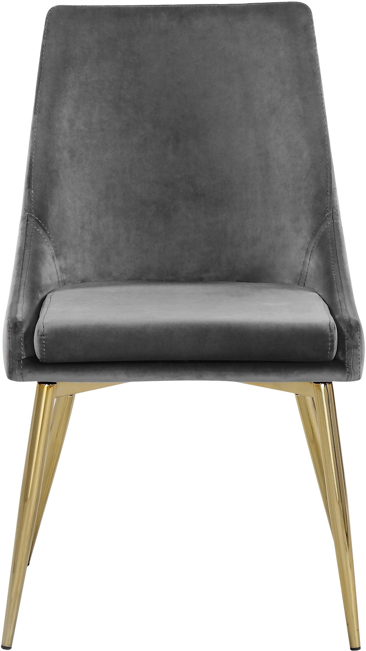 Karina Grey Velvet Dining Chair - galleria furniture outlet