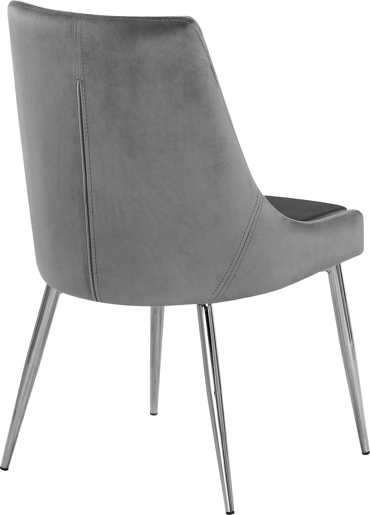 Karina Grey Velvet Dining Chair - galleria furniture outlet