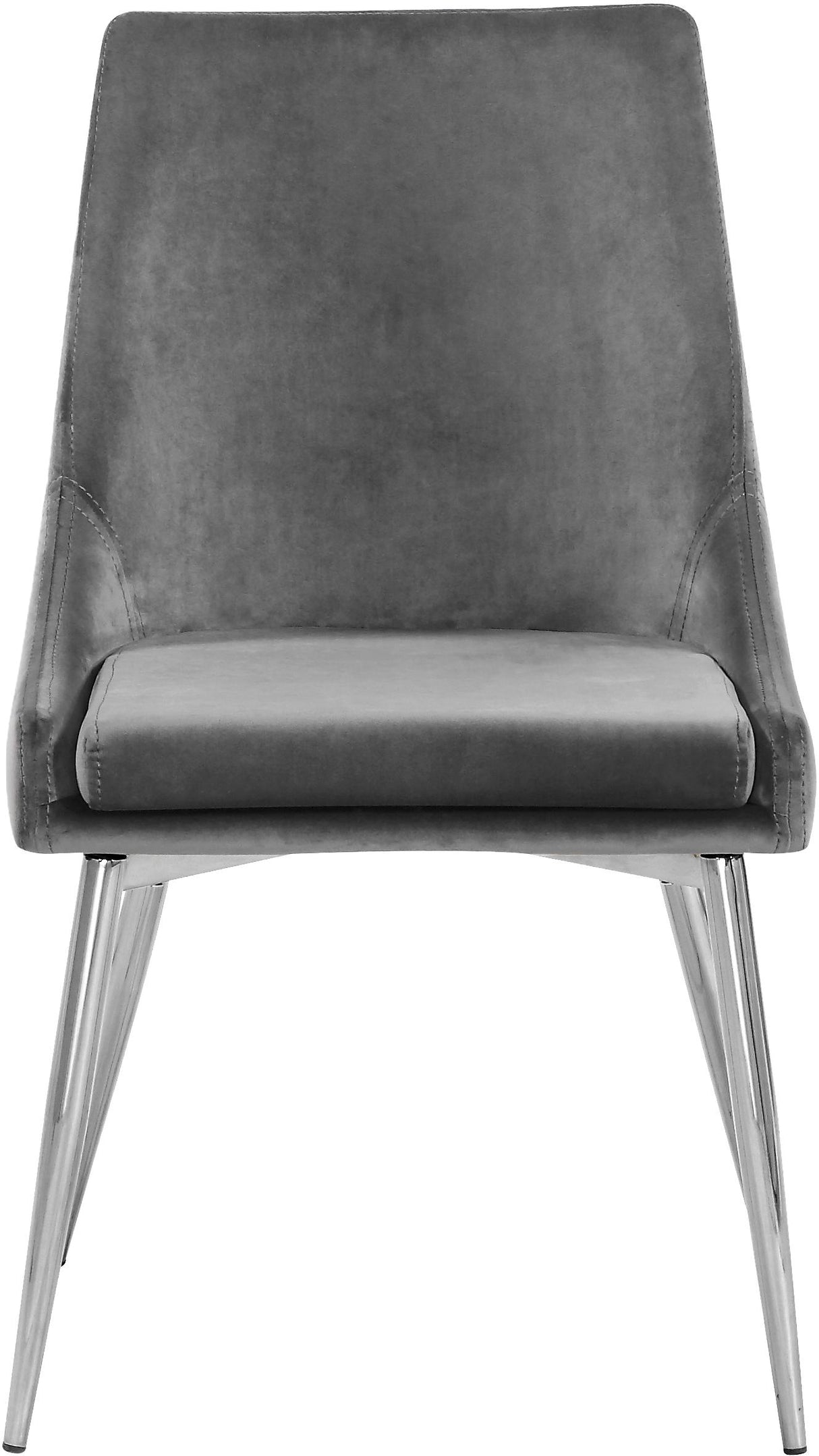 Karina Grey Velvet Dining Chair - galleria furniture outlet