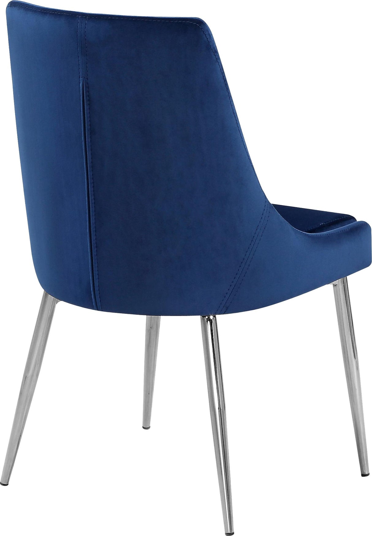 Karina Navy Velvet Dining Chair - galleria furniture outlet