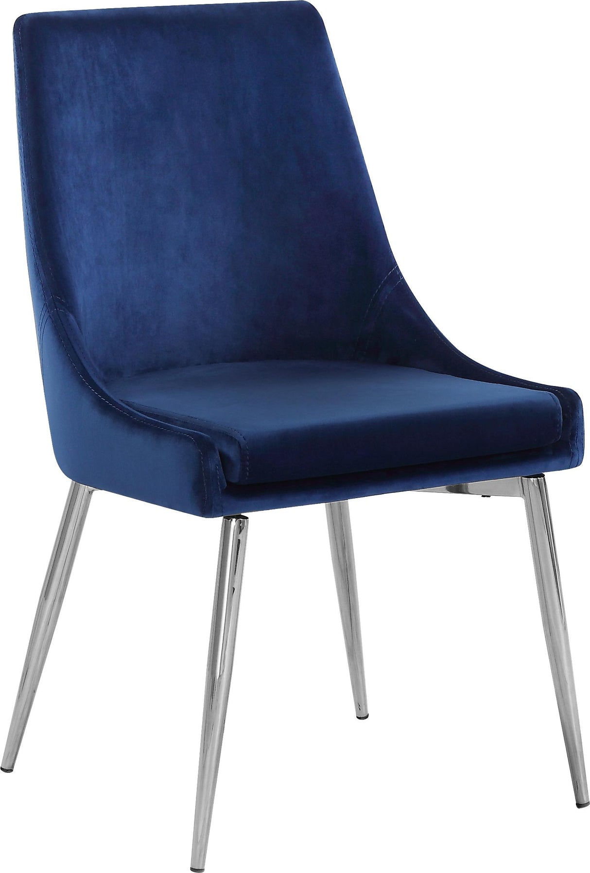 Karina Navy Velvet Dining Chair - galleria furniture outlet