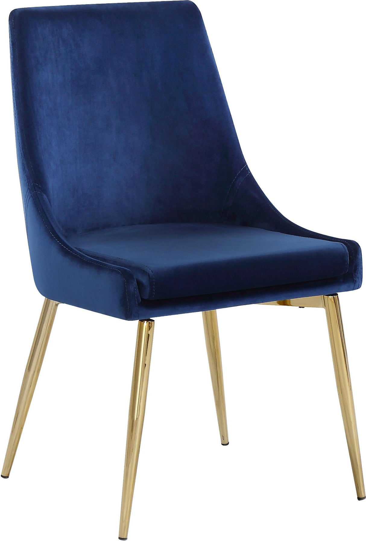 Karina Navy Velvet Dining Chair - galleria furniture outlet