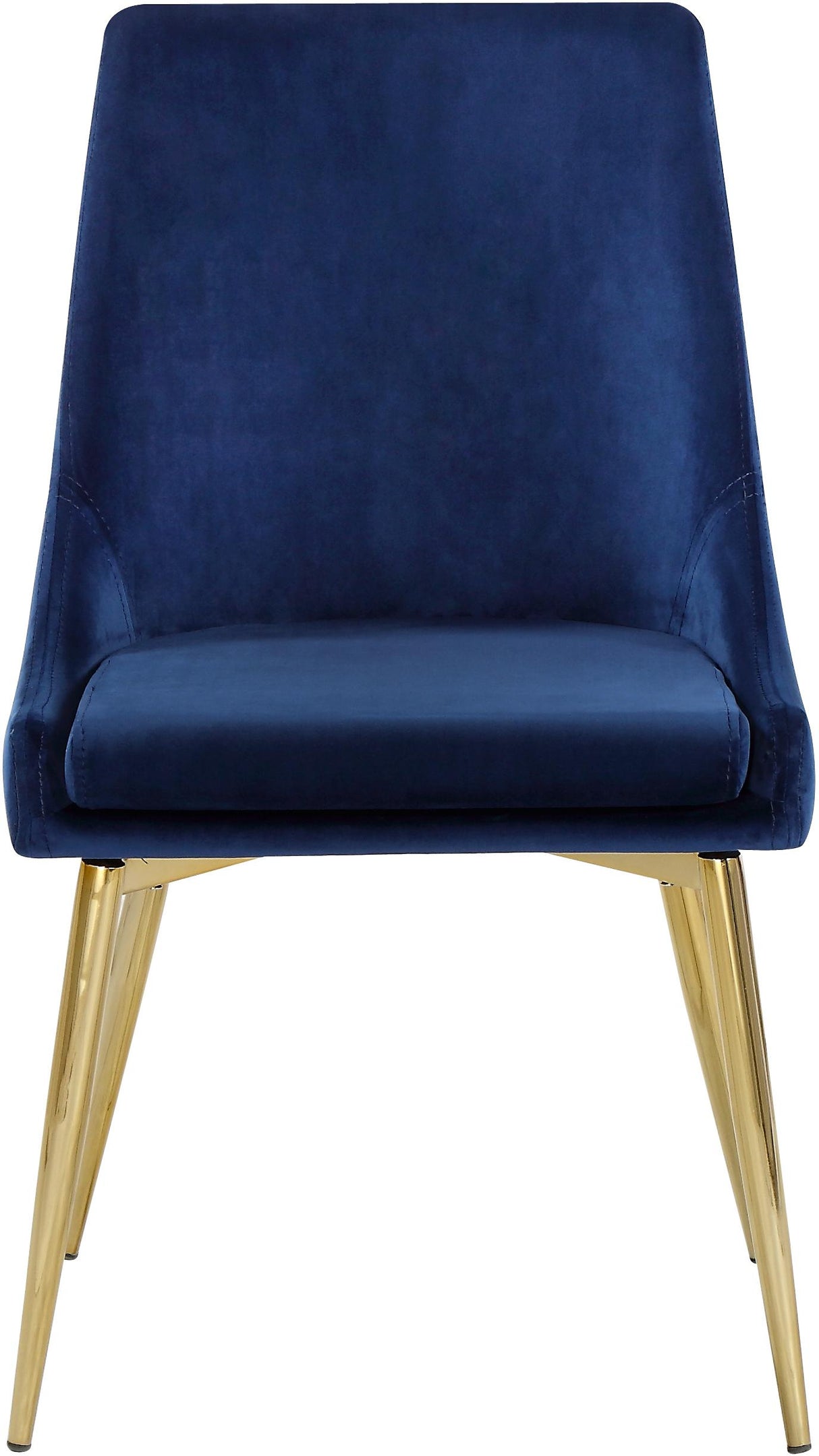 Karina Navy Velvet Dining Chair - galleria furniture outlet