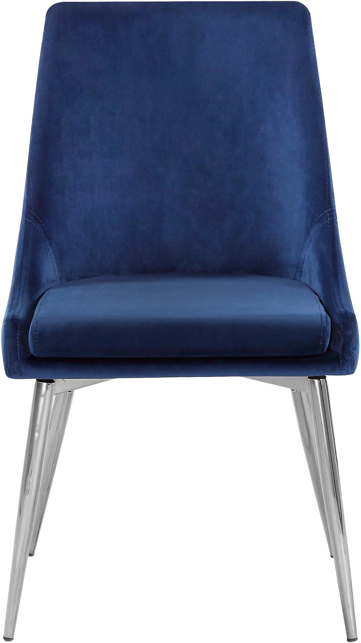 Karina Navy Velvet Dining Chair - galleria furniture outlet