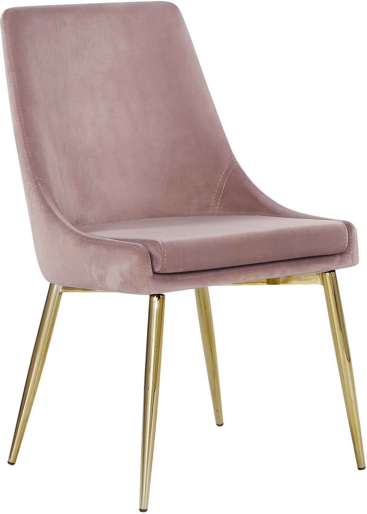 Karina Pink Velvet Dining Chair - galleria furniture outlet