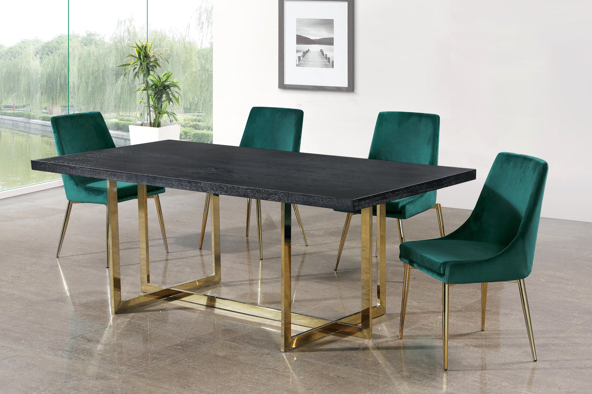 Karina Green Velvet Dining Chair - galleria furniture outlet
