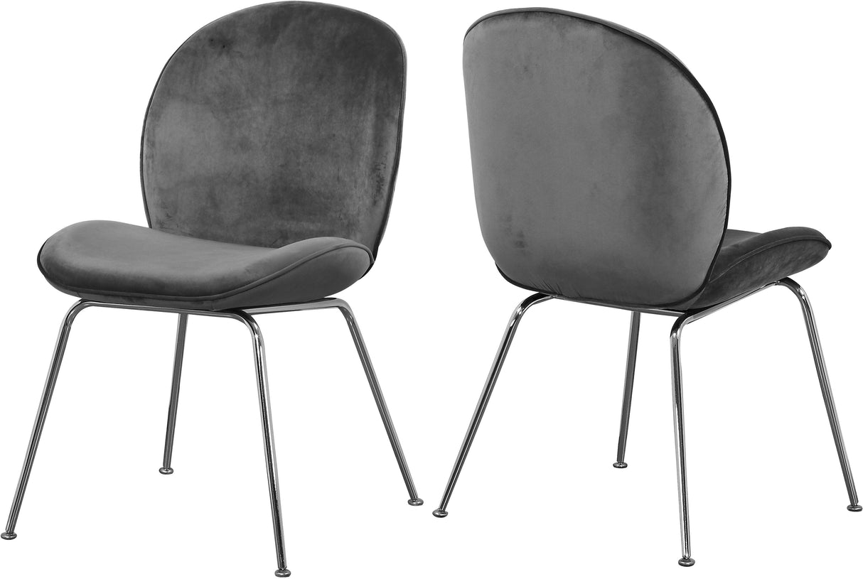 Paris Grey Velvet Dining Chair - galleria furniture outlet