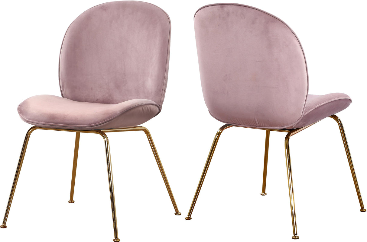 Paris Pink Velvet Dining Chair - galleria furniture outlet