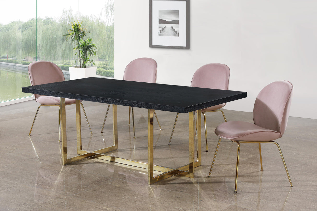 Paris Pink Velvet Dining Chair - galleria furniture outlet