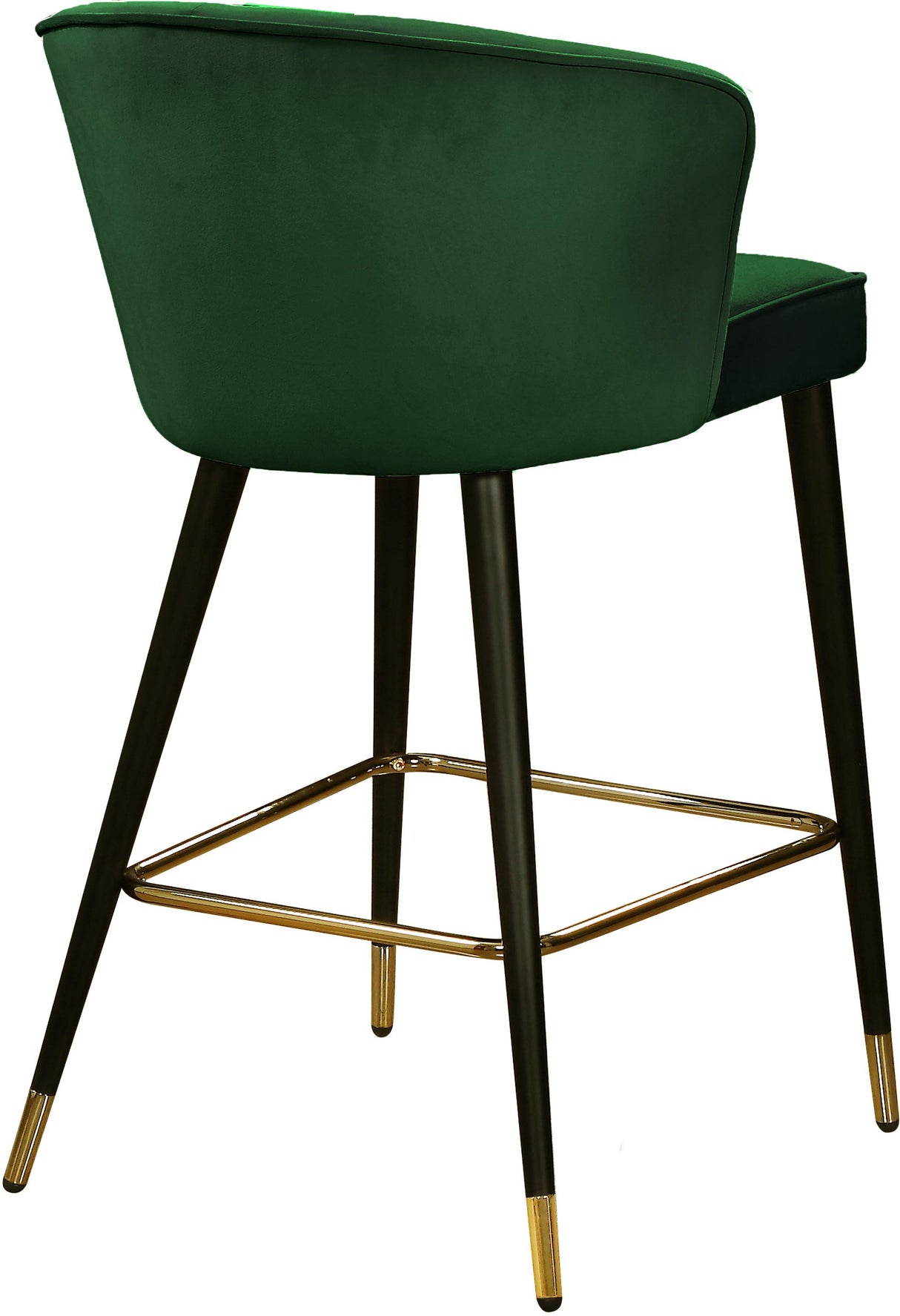 Cassie Green Velvet Stool - galleria furniture outlet