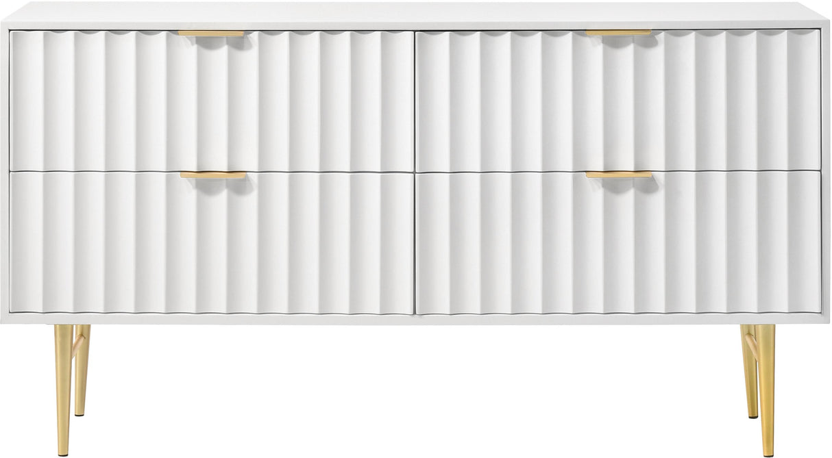 Modernist White Gloss Dresser