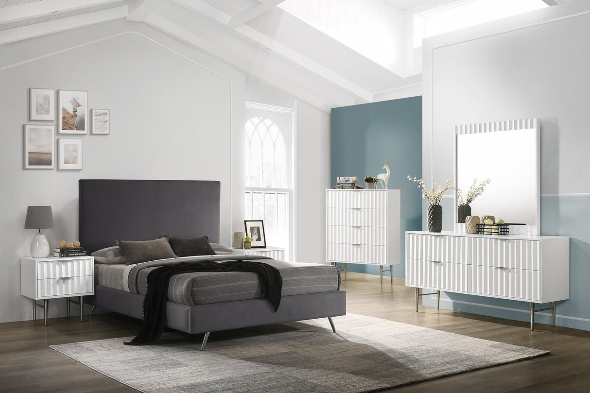 Modernist White Gloss Mirror