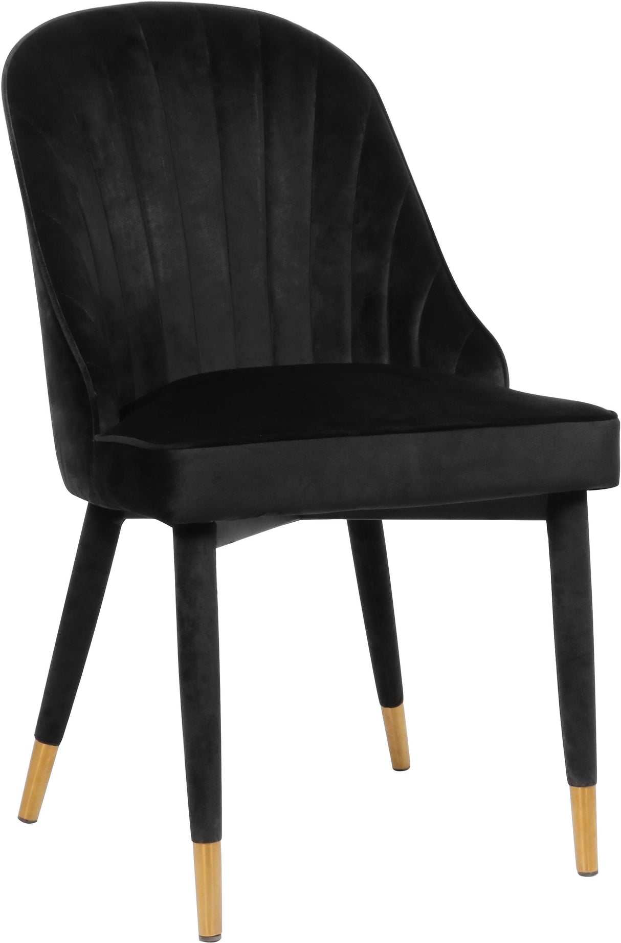 Belle Black Velvet Dining Chair - galleria furniture outlet