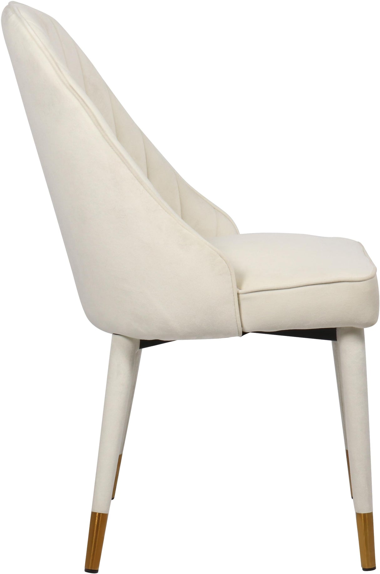 Belle Cream Velvet Dining Chair - galleria furniture outlet