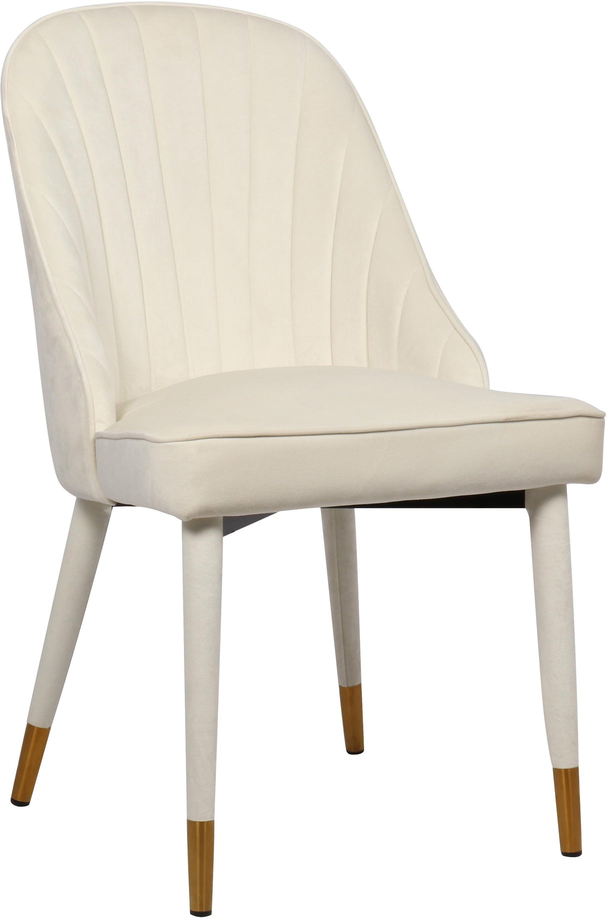Belle Cream Velvet Dining Chair - galleria furniture outlet