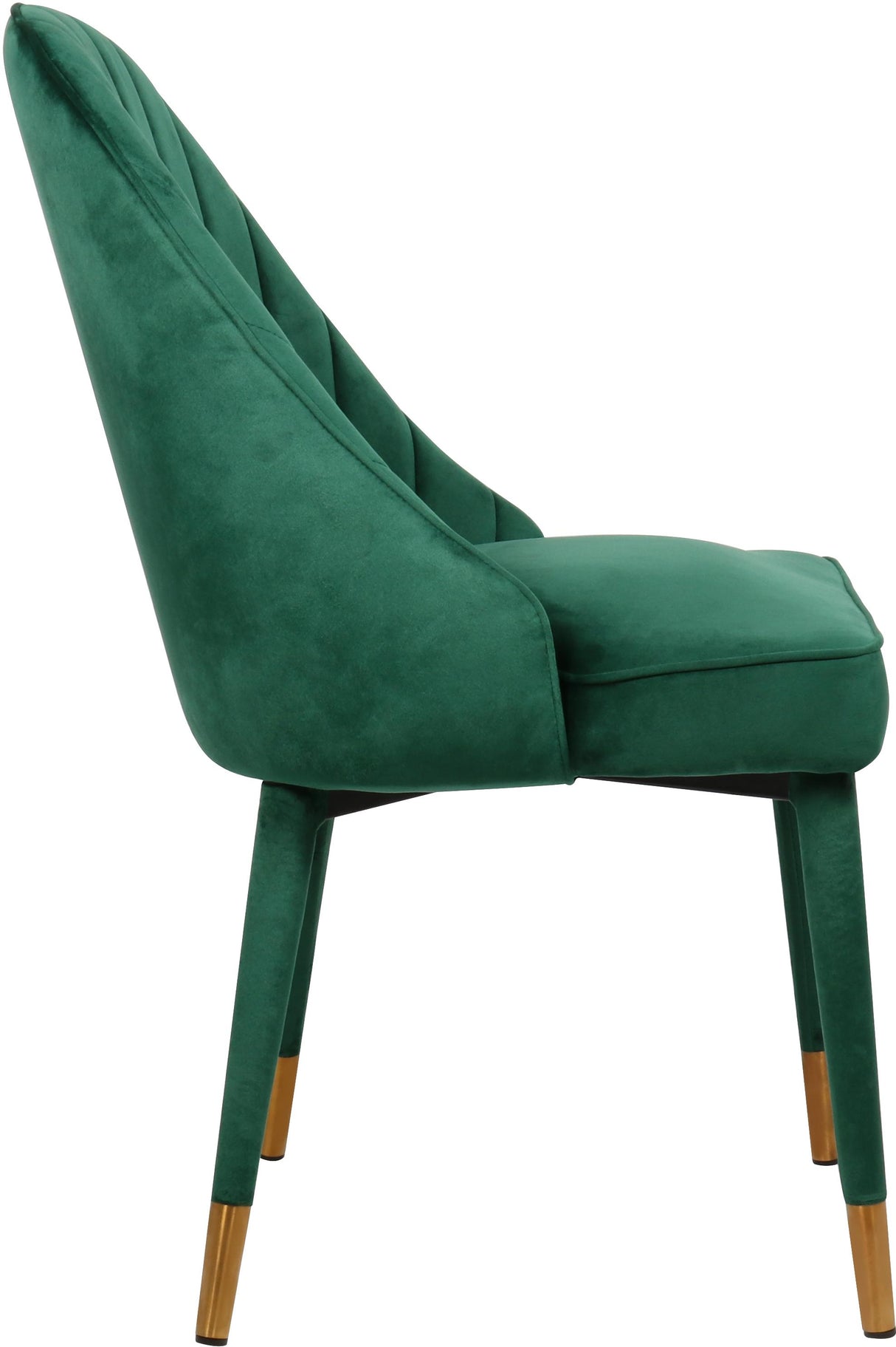 Belle Green Velvet Dining Chair - galleria furniture outlet