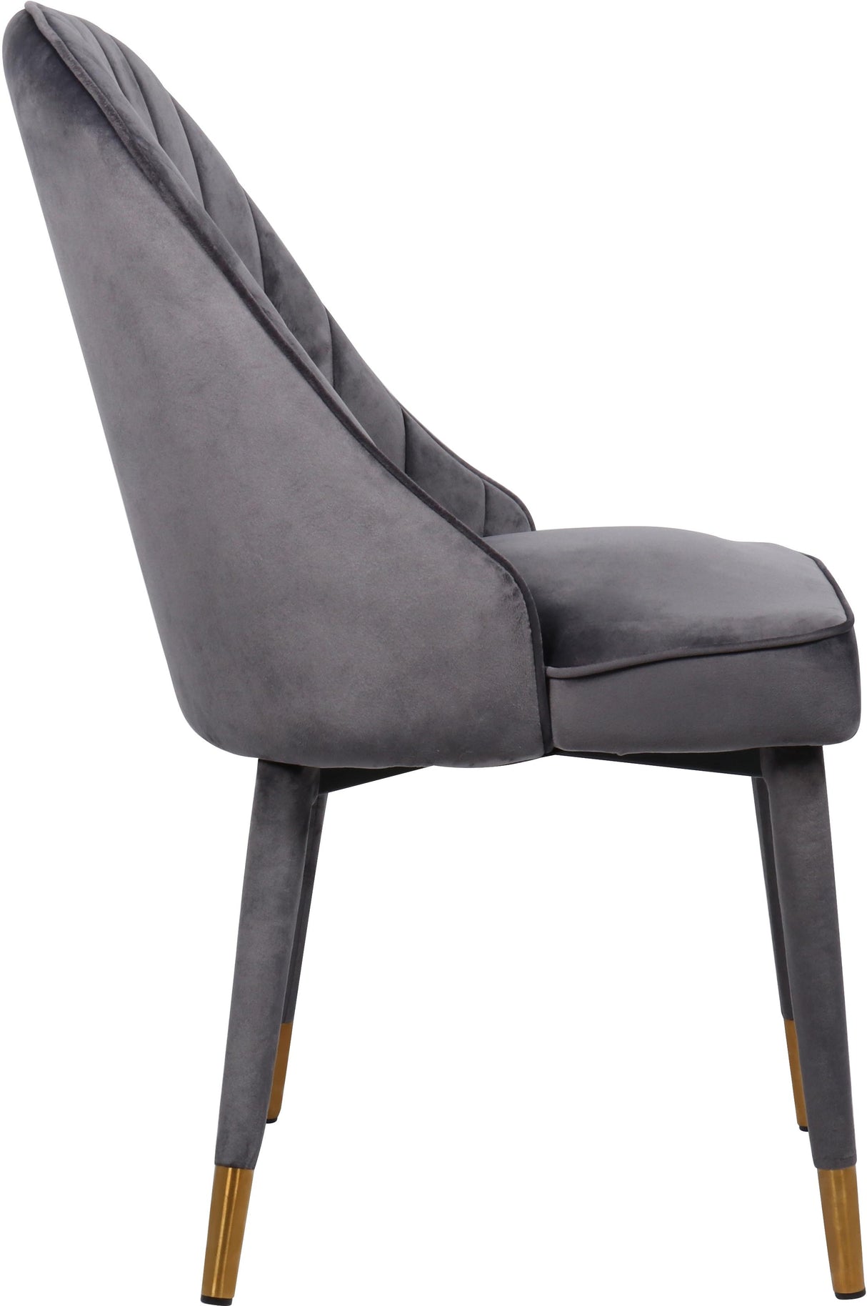 Belle Grey Velvet Dining Chair - galleria furniture outlet