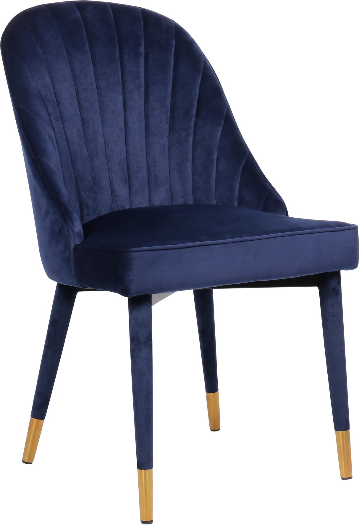 Belle Navy Velvet Dining Chair - galleria furniture outlet